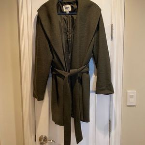Olive Green Tie Coat
